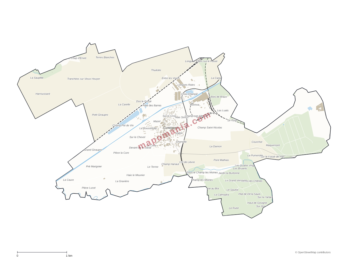 Carte de Contrisson à personnaliser