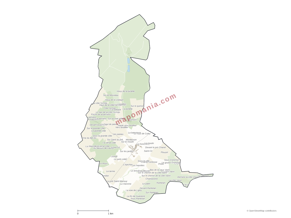 Carte de Culey à personnaliser