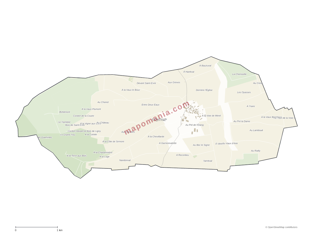 Carte de Dagonville à personnaliser