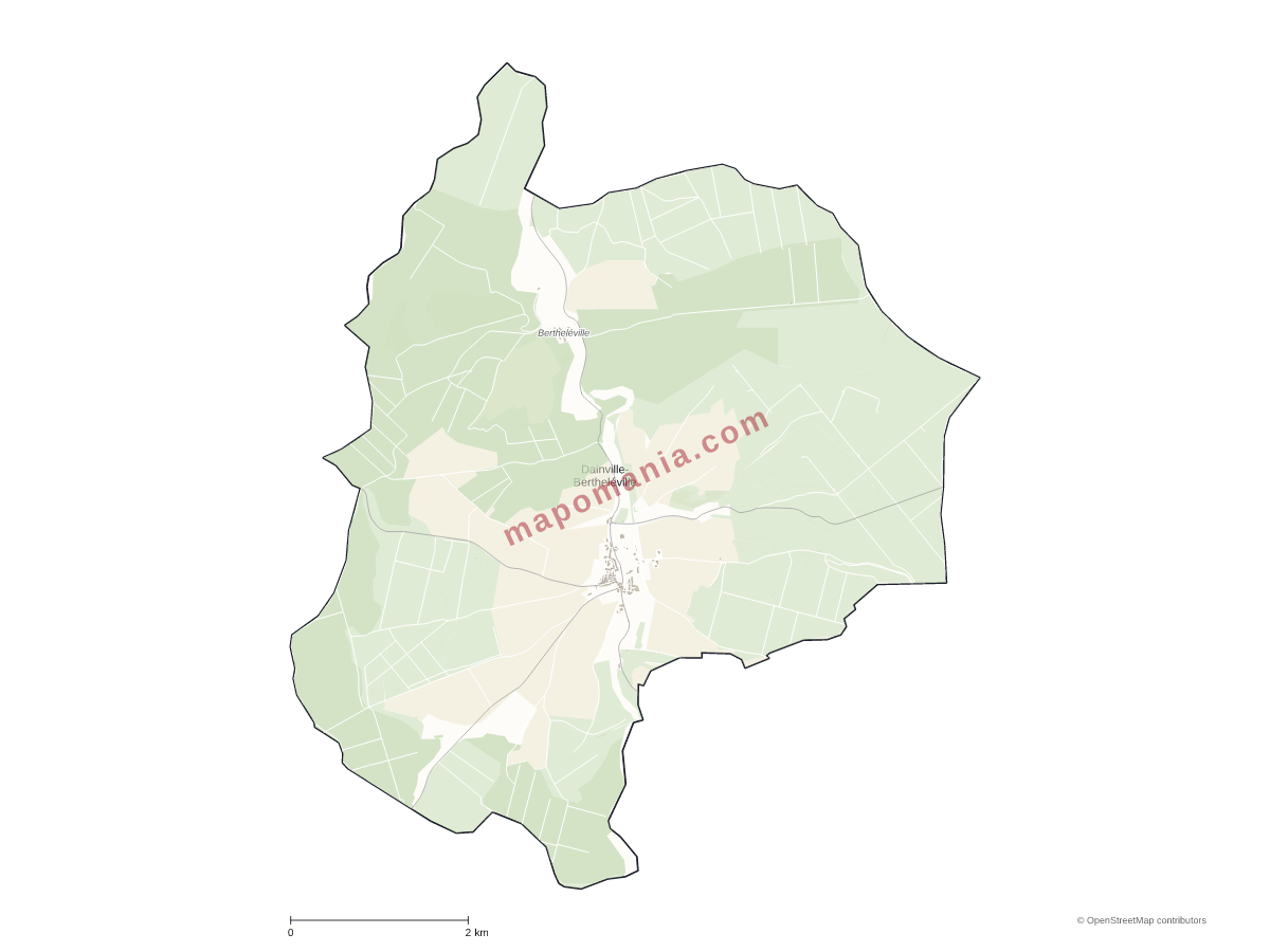 Carte de Dainville-Bertheléville à personnaliser