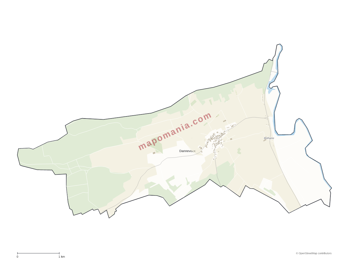 Carte de Dannevoux à personnaliser