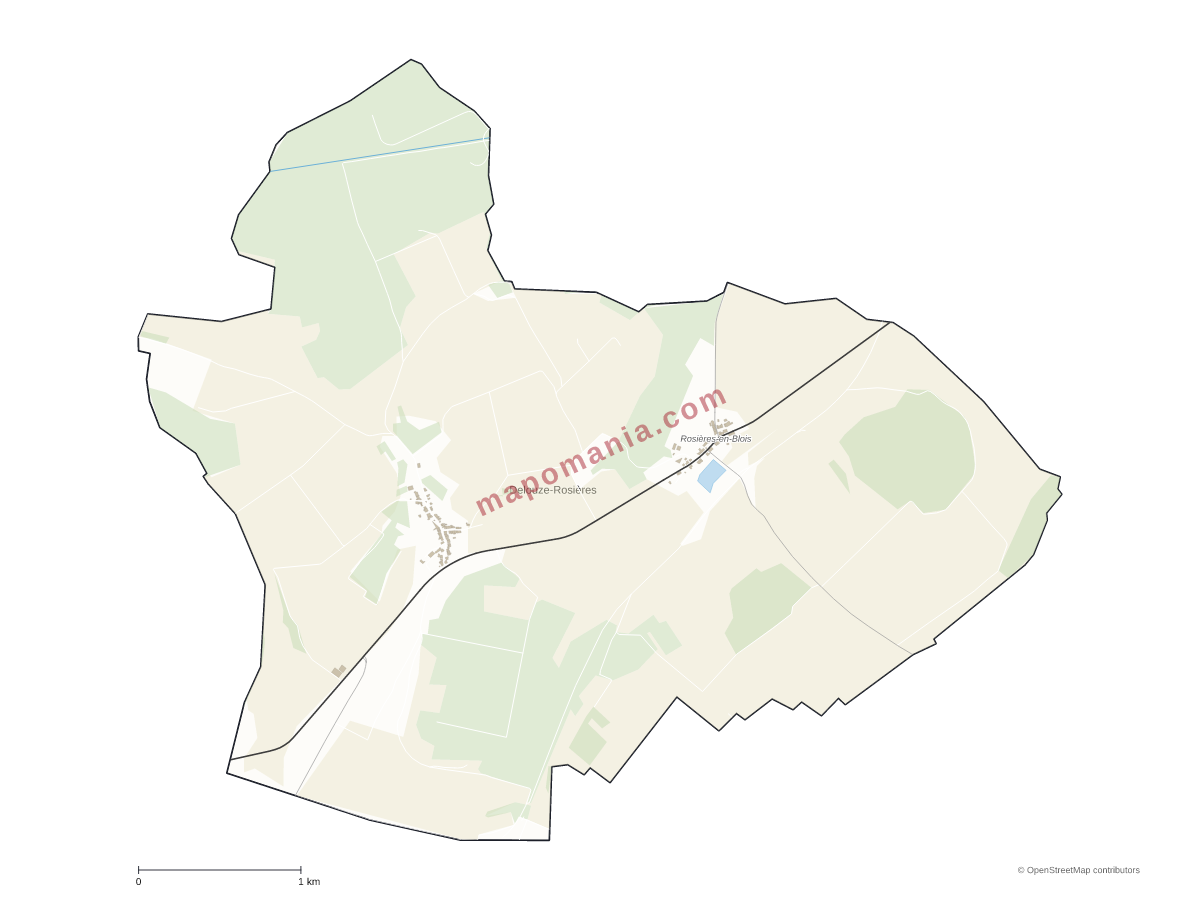 Carte de Delouze-Rosières à personnaliser
