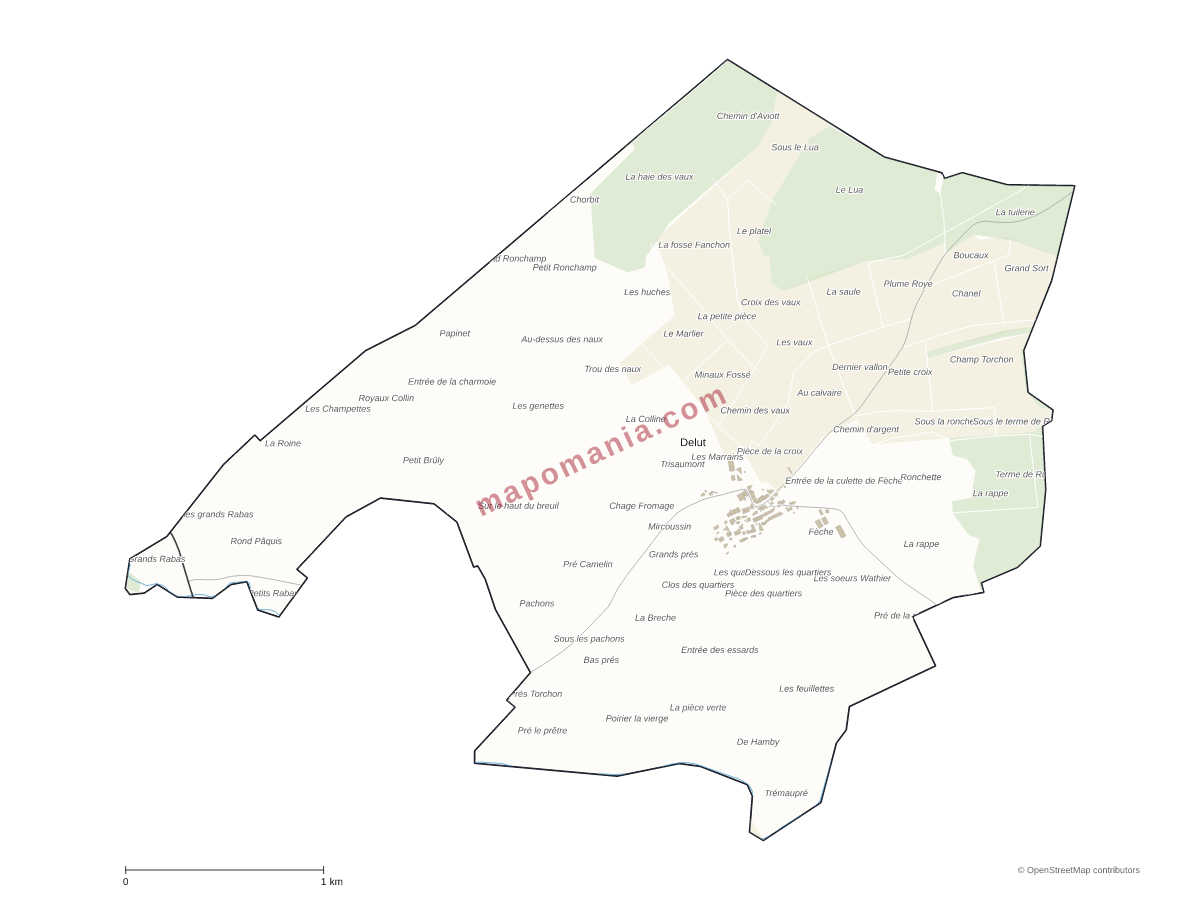 Carte de Delut à personnaliser