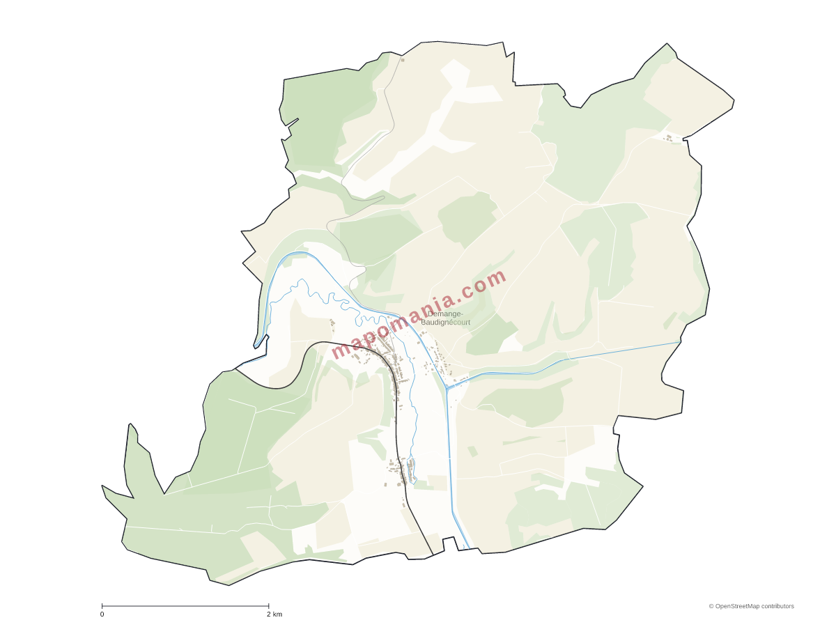 Carte de Demange-Baudignécourt à personnaliser
