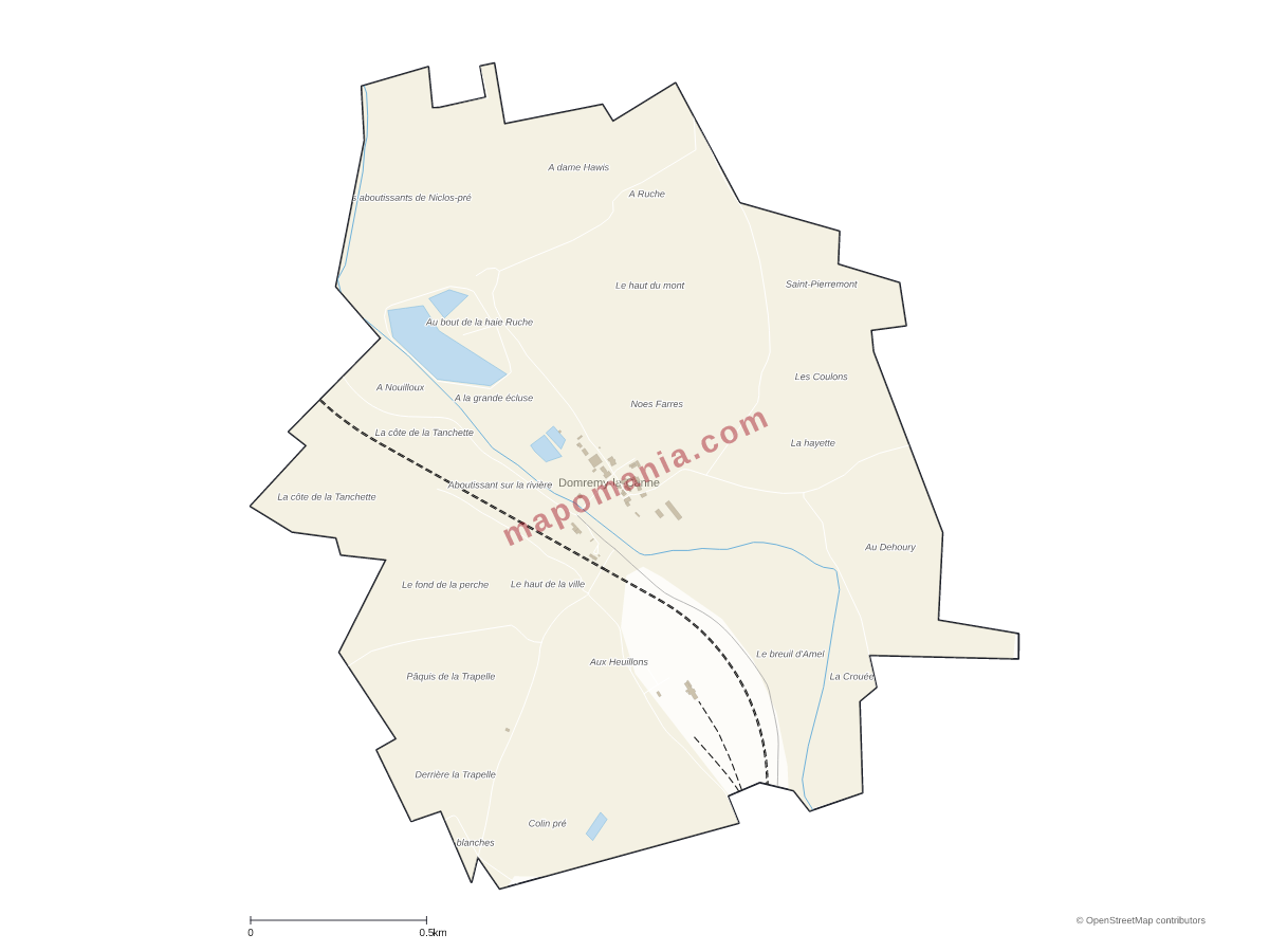 Carte de Domremy-la-Canne à personnaliser