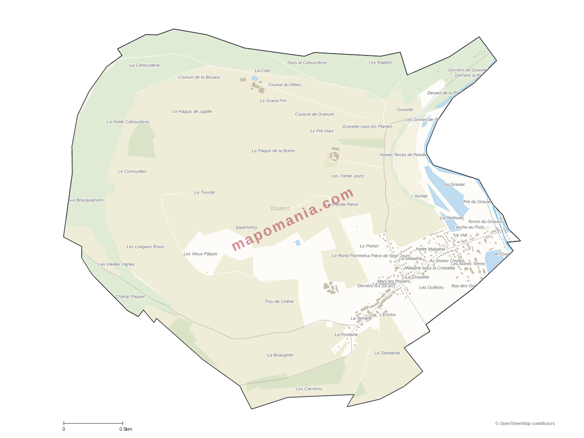 Carte de Doulcon à personnaliser