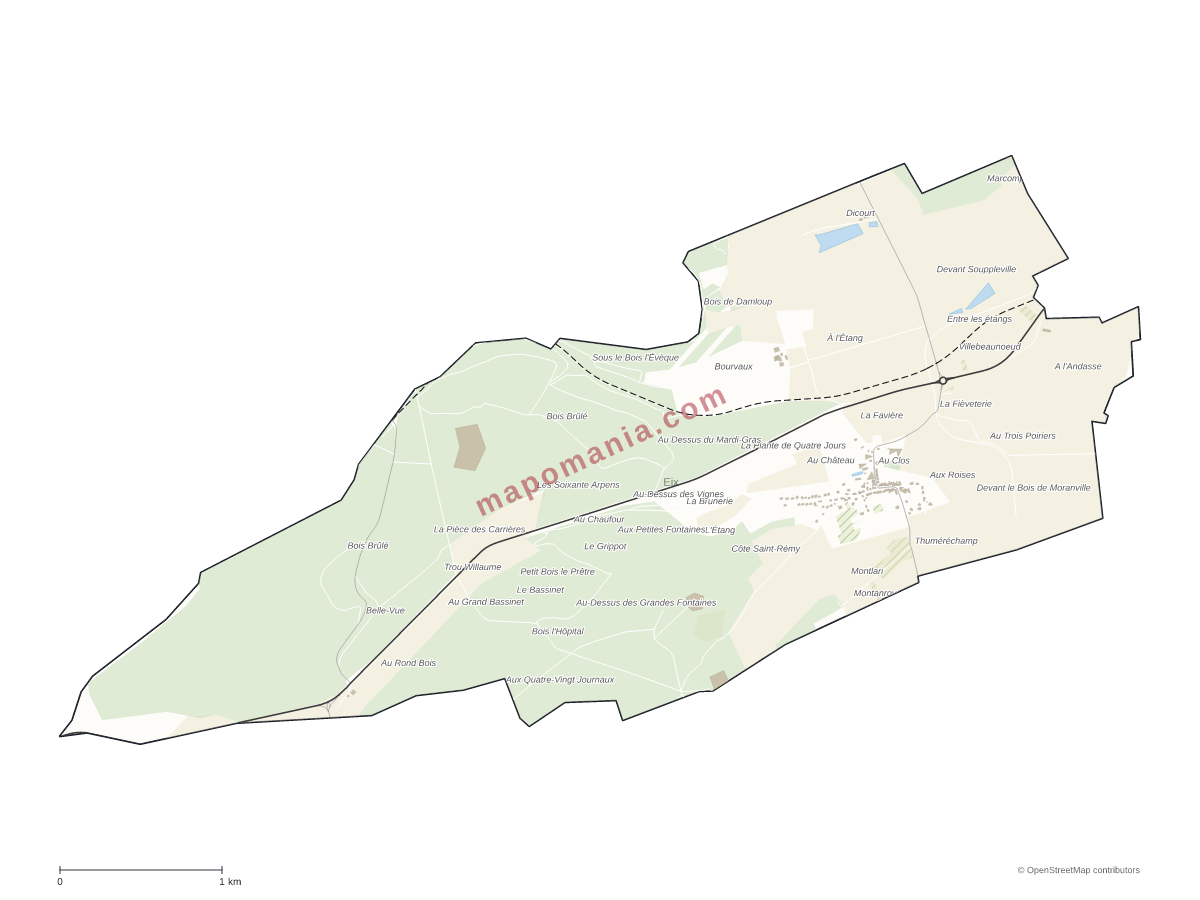 Carte de Eix à personnaliser