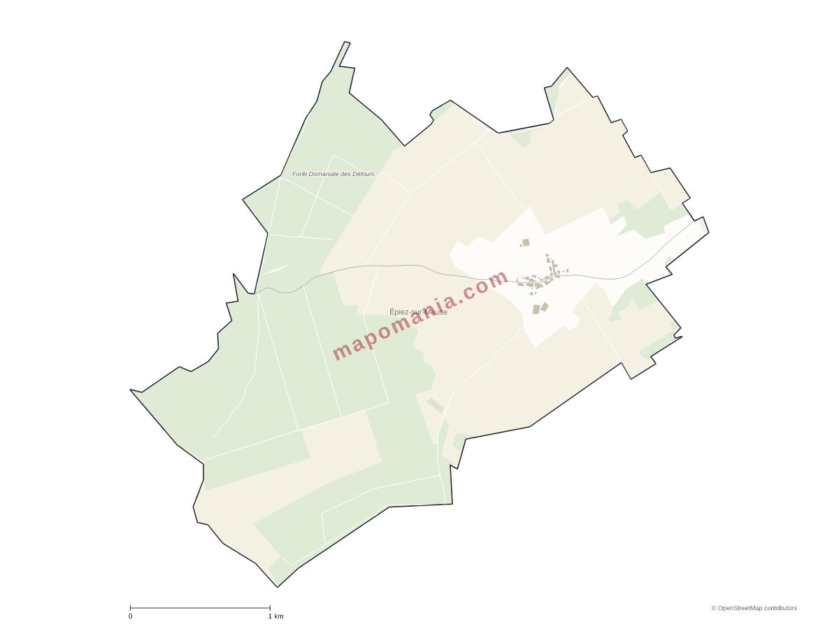 Carte de Épiez-sur-Meuse à personnaliser
