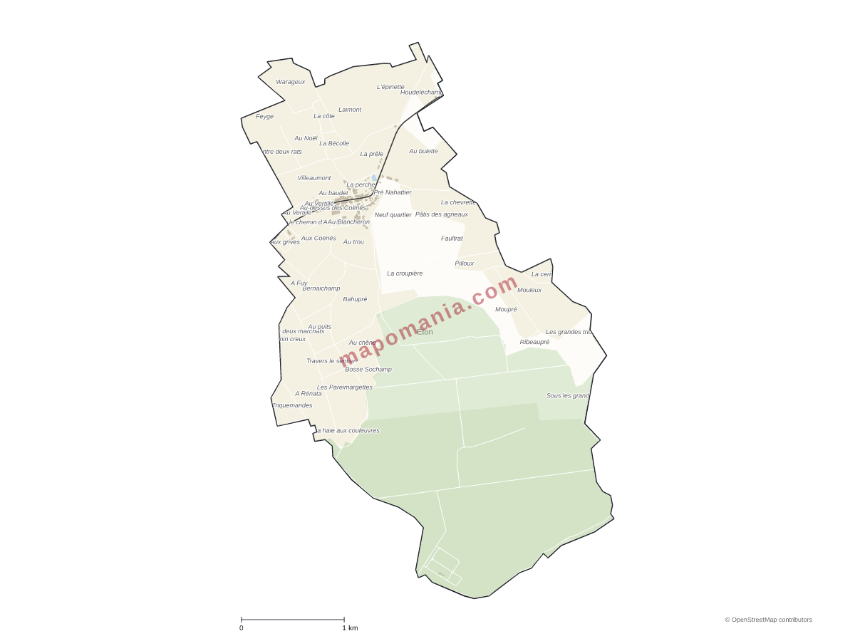 Carte de Éton à personnaliser