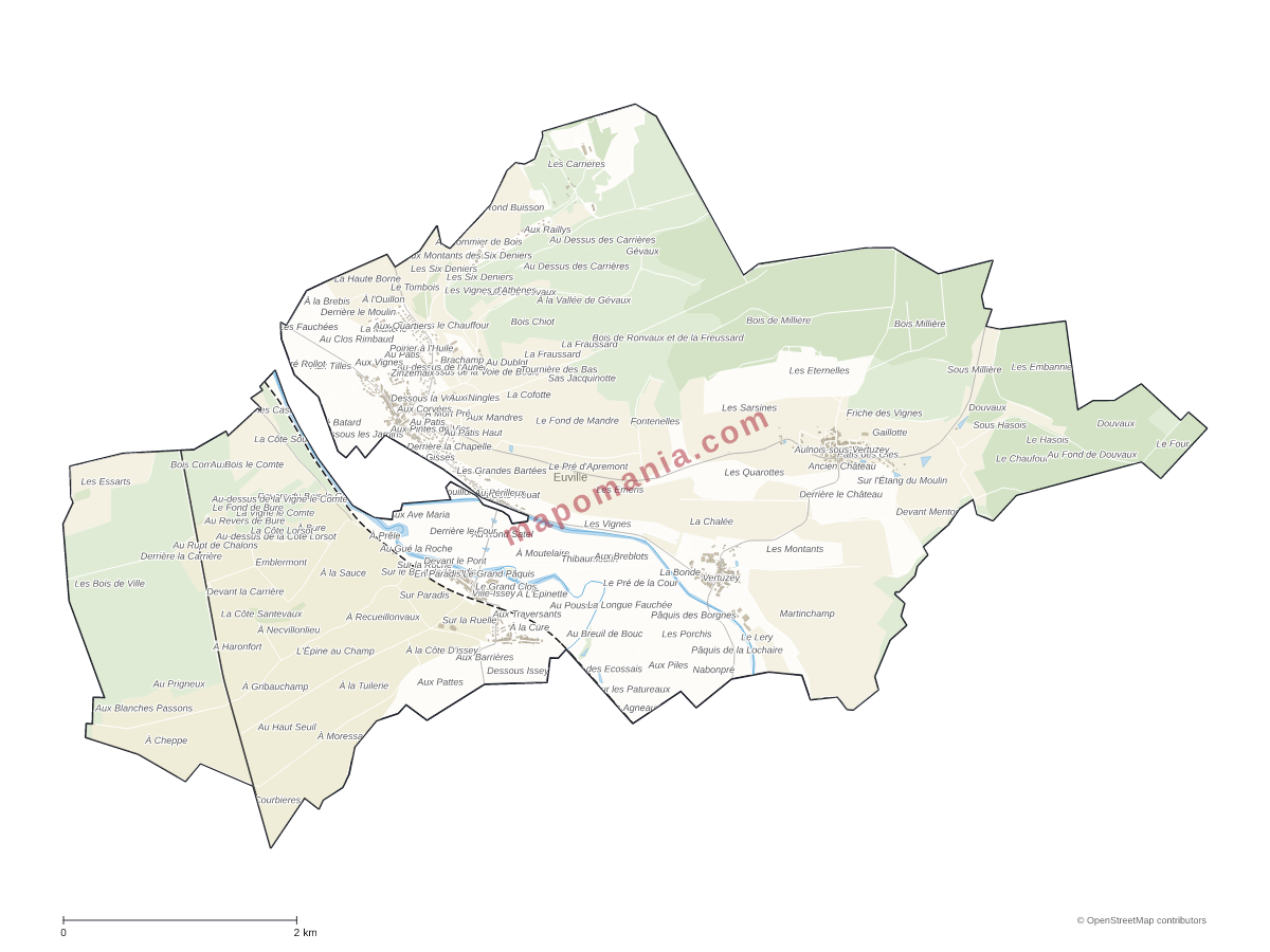 Carte de Euville à personnaliser