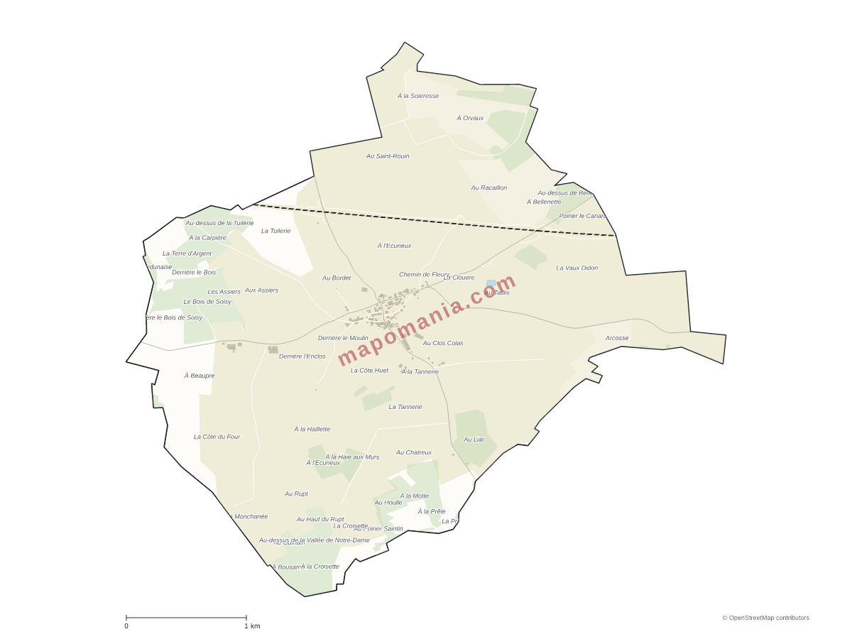 Carte de Èvres à personnaliser