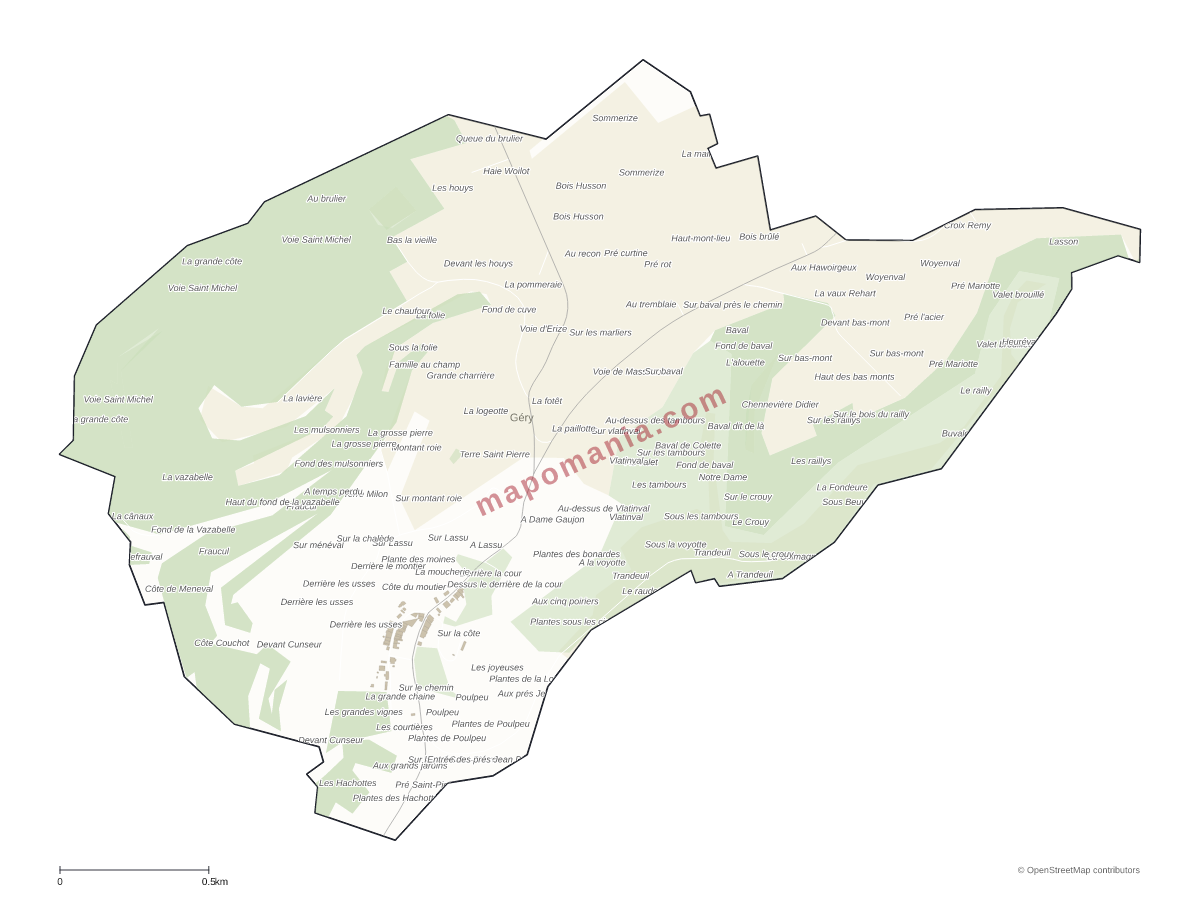 Carte de Géry à personnaliser