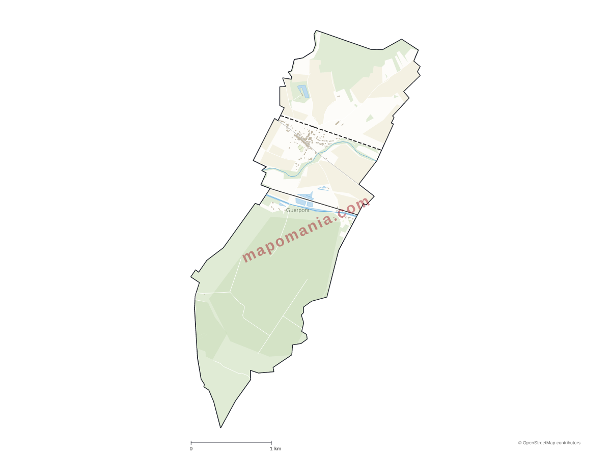 Carte de Guerpont à personnaliser