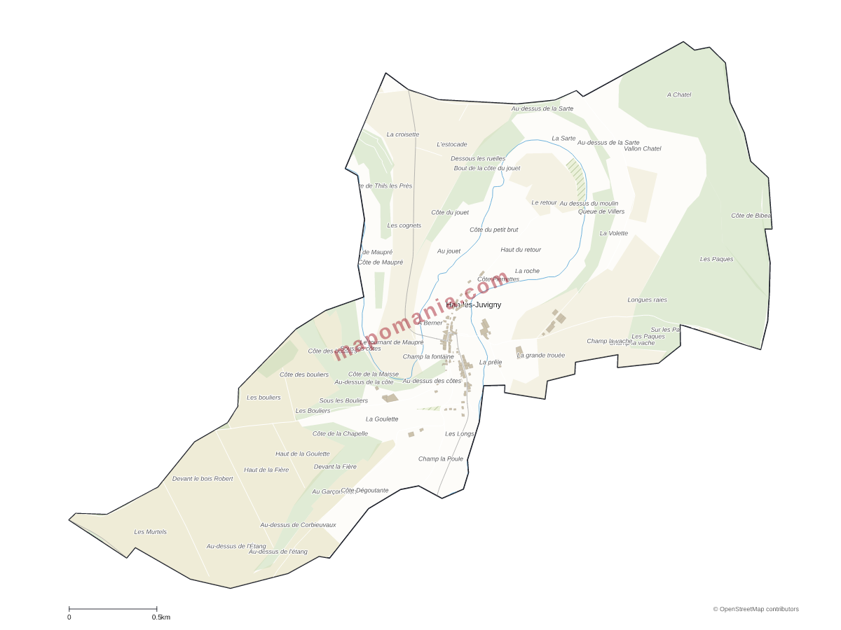Carte de Han-lès-Juvigny à personnaliser