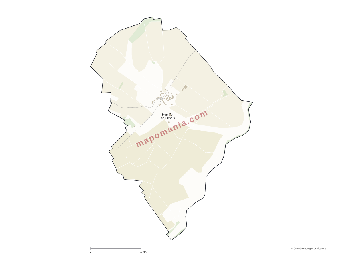 Carte de Horville-en-Ornois à personnaliser