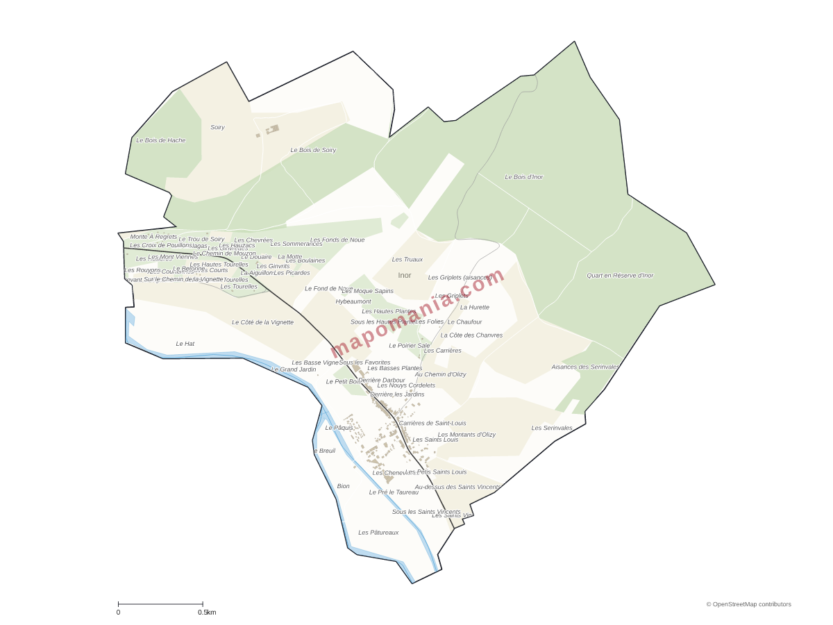 Carte de Inor à personnaliser