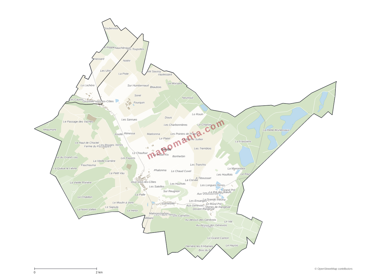 Carte de Geville à personnaliser