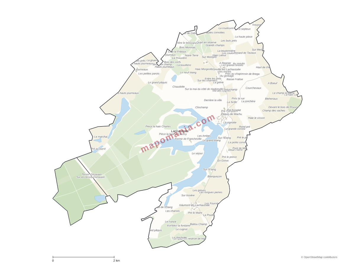 Carte de Lachaussée à personnaliser