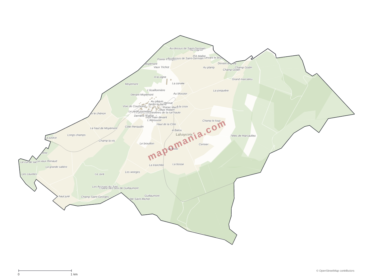 Carte de Lahaymeix à personnaliser