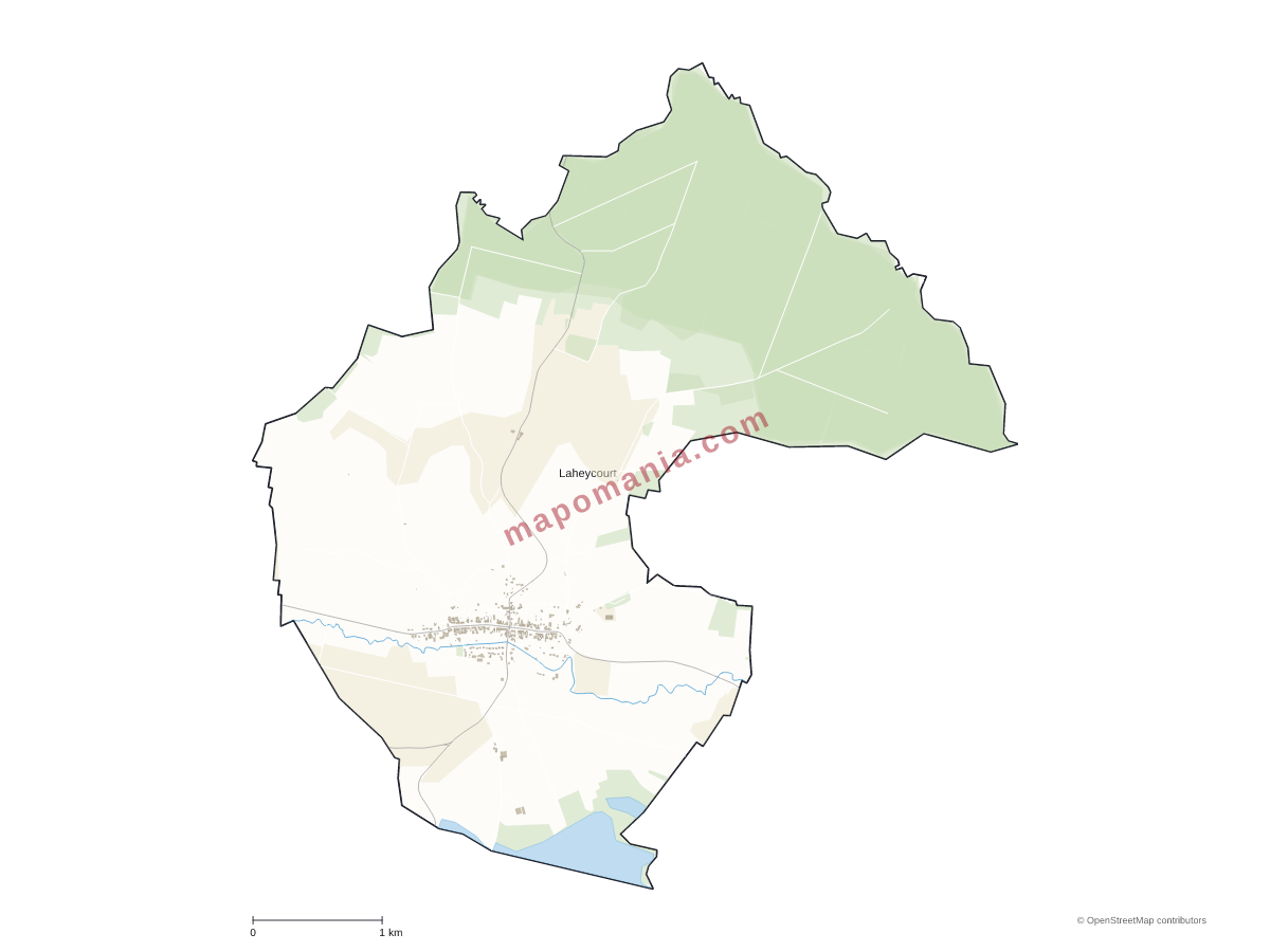 Carte de Laheycourt à personnaliser