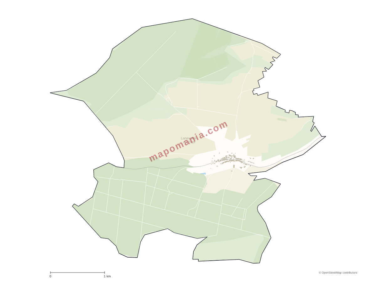 Carte de Laneuville-au-Rupt à personnaliser