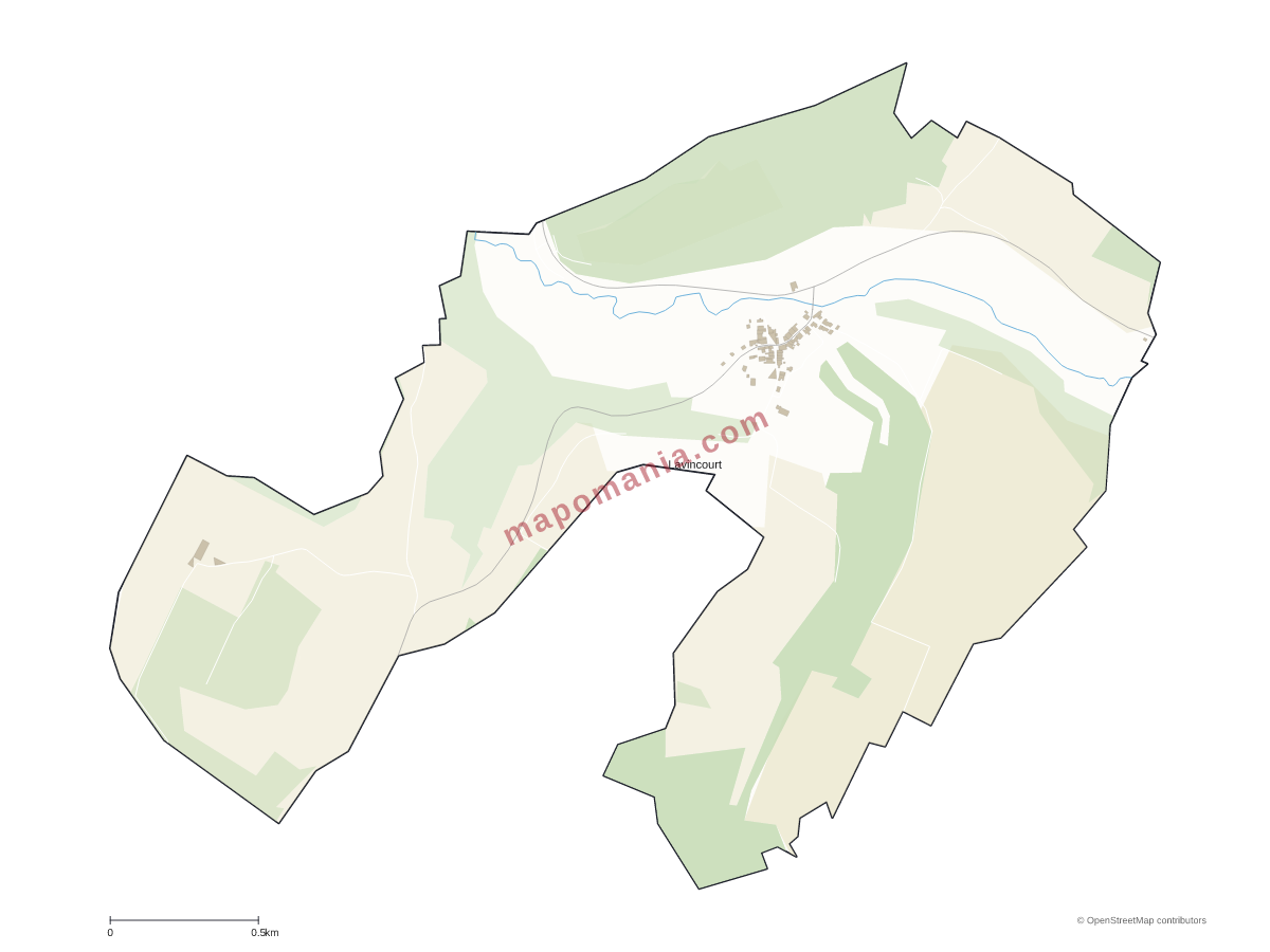 Carte de Lavincourt à personnaliser
