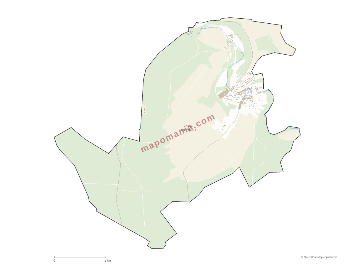 Carte de L'Isle-en-Rigault à personnaliser