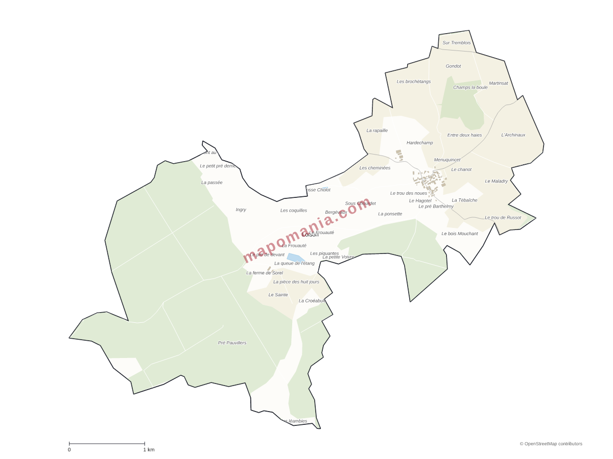 Carte de Loison à personnaliser