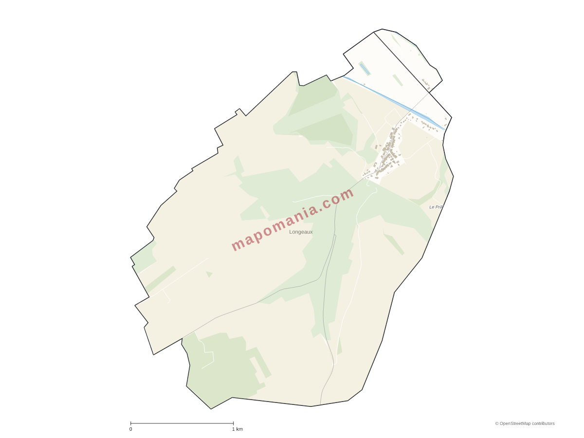Carte de Longeaux à personnaliser