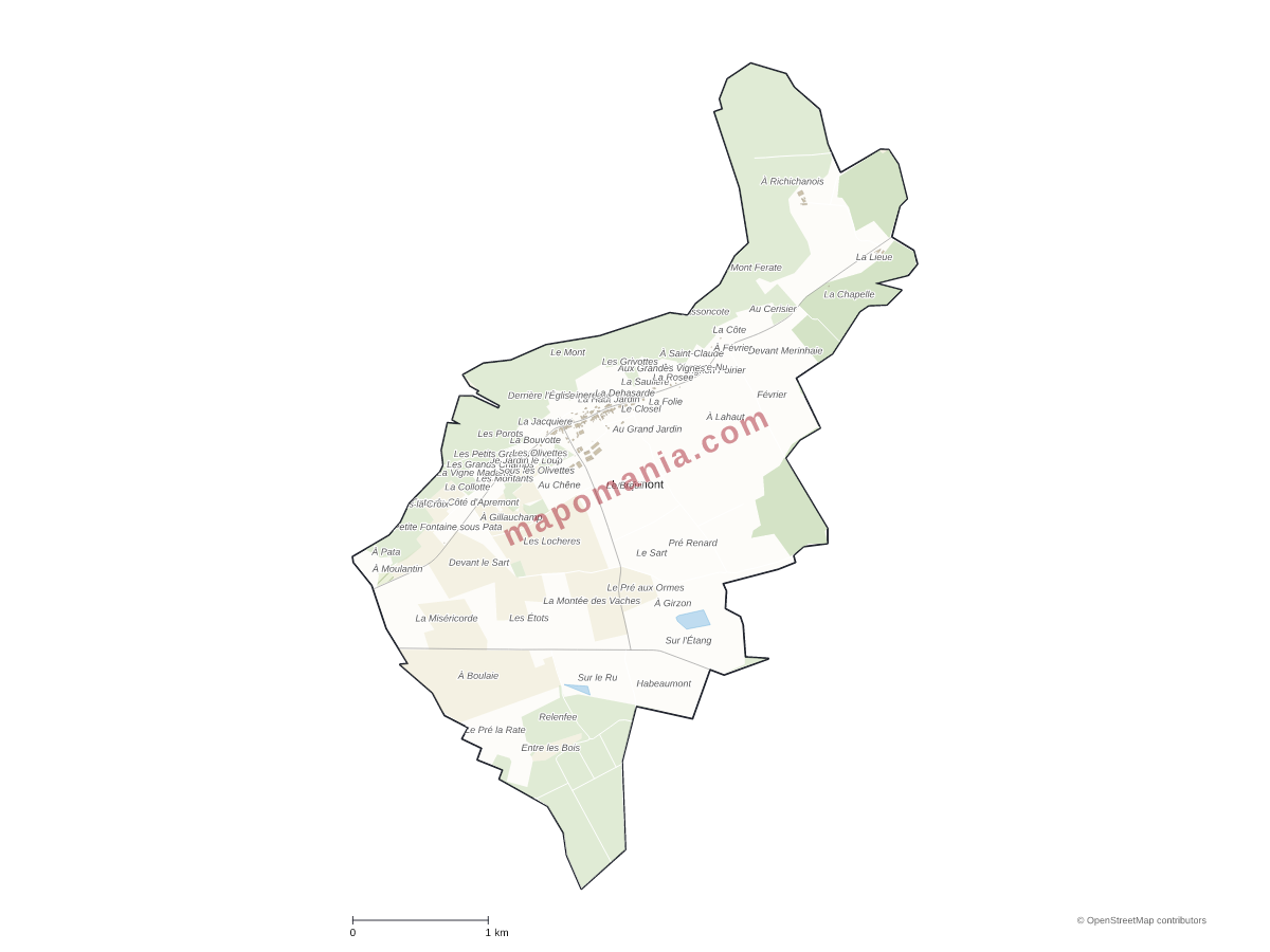 Carte de Loupmont à personnaliser