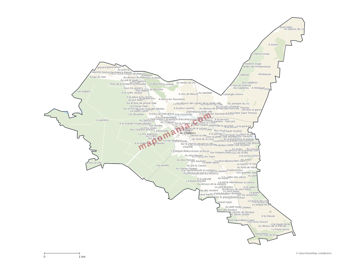 Carte de Louppy-le-Château à personnaliser