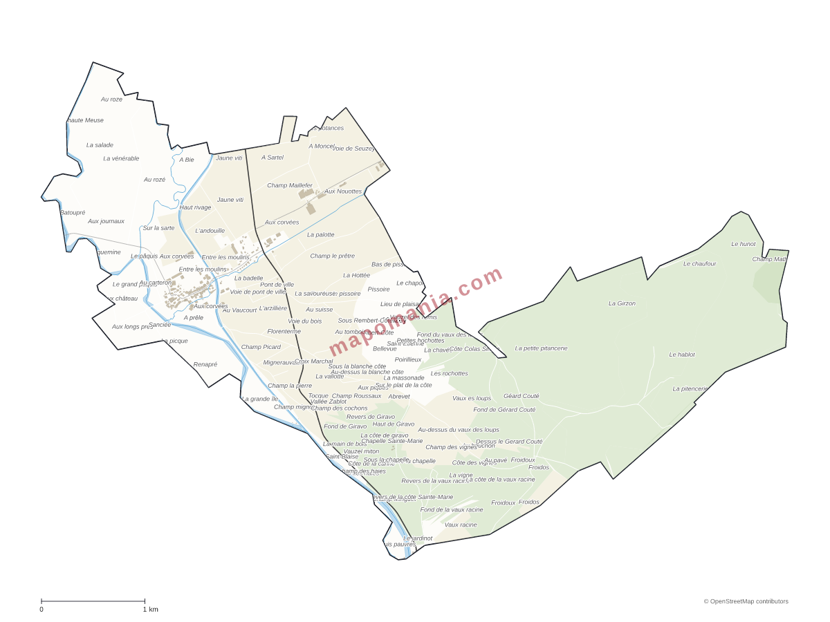 Carte de Maizey à personnaliser