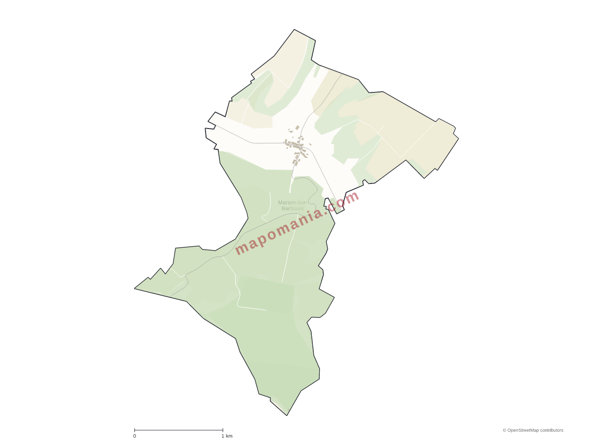 Carte de Marson-sur-Barboure à personnaliser
