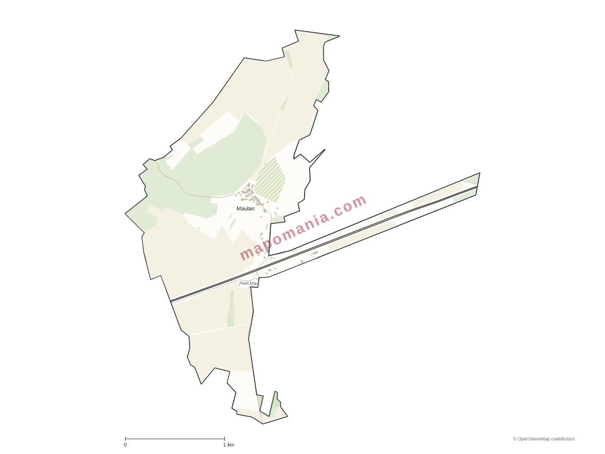 Carte de Maulan à personnaliser