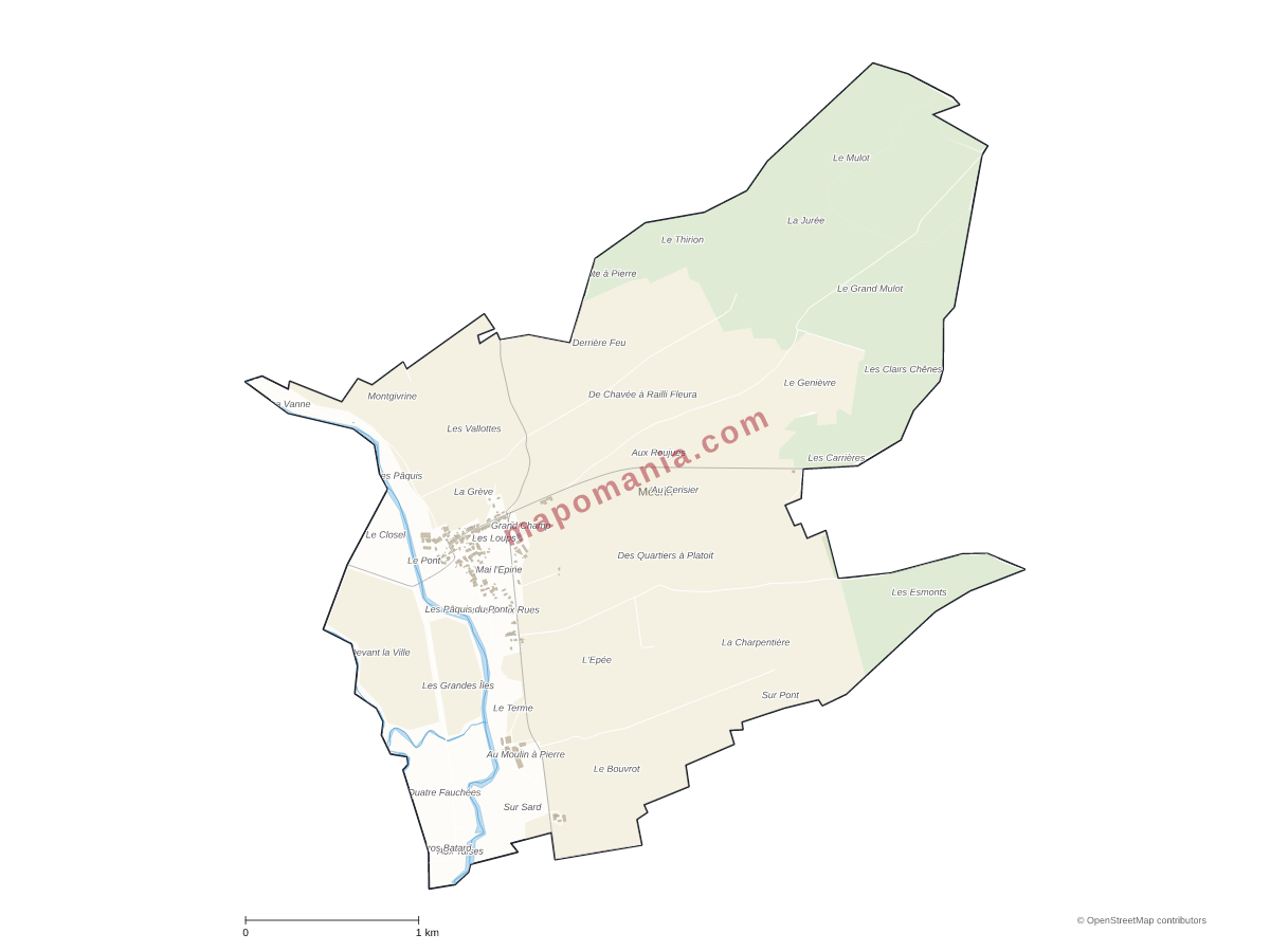 Carte de Mécrin à personnaliser