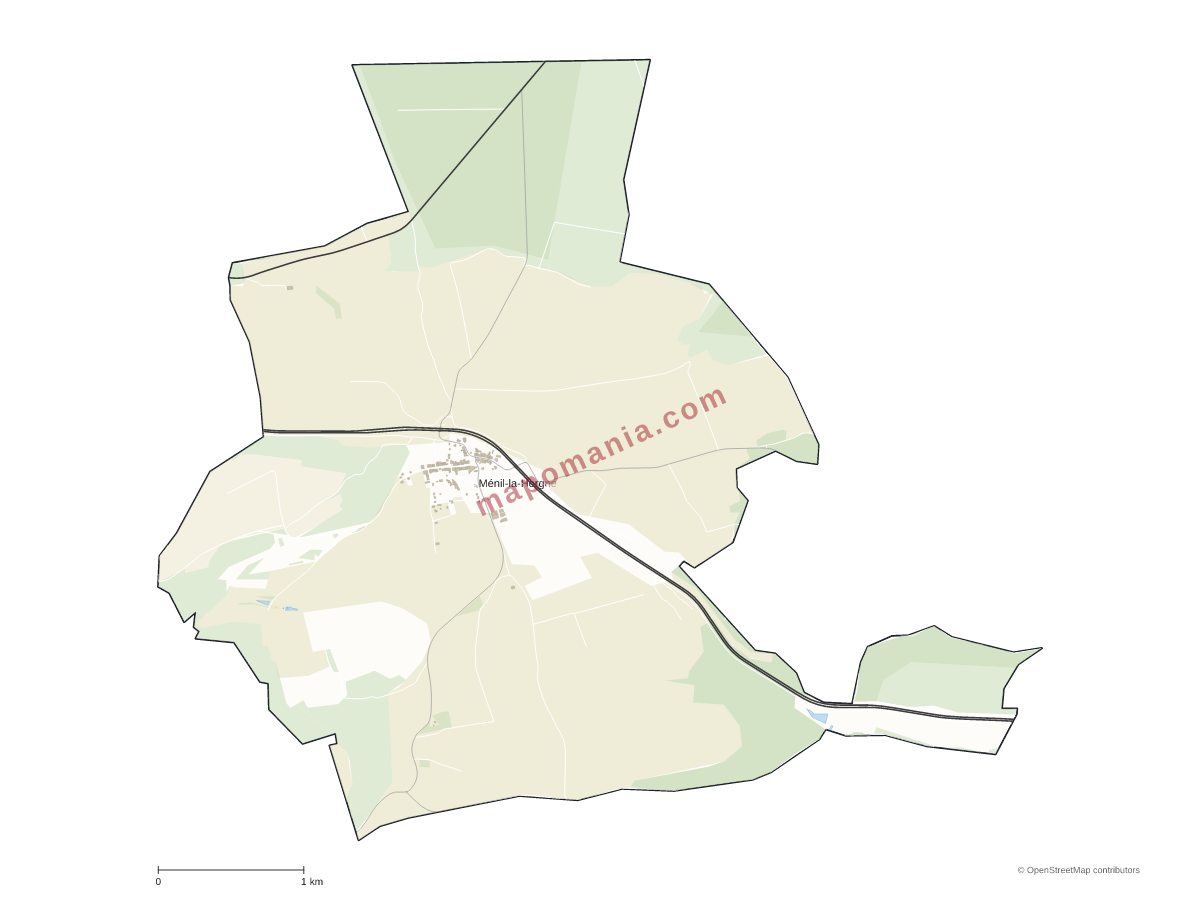 Carte de Ménil-la-Horgne à personnaliser