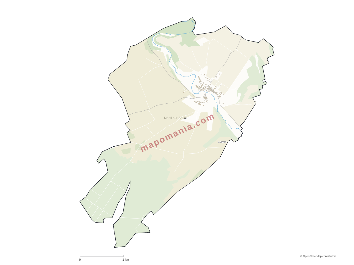 Carte de Ménil-sur-Saulx à personnaliser