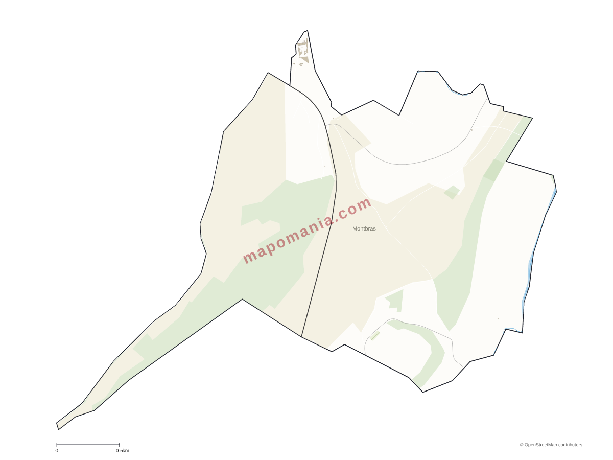 Carte de Montbras à personnaliser