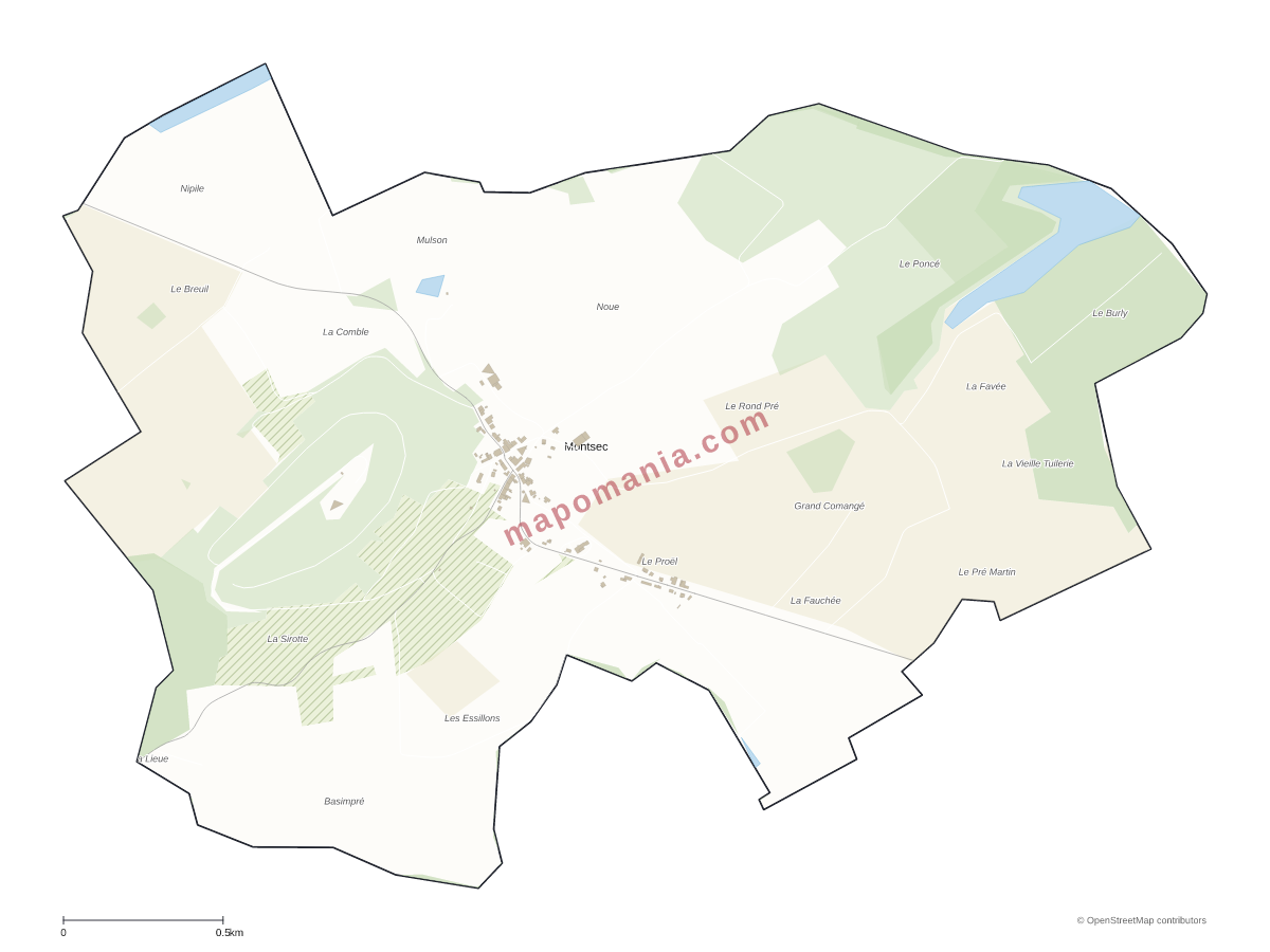 Carte de Montsec à personnaliser