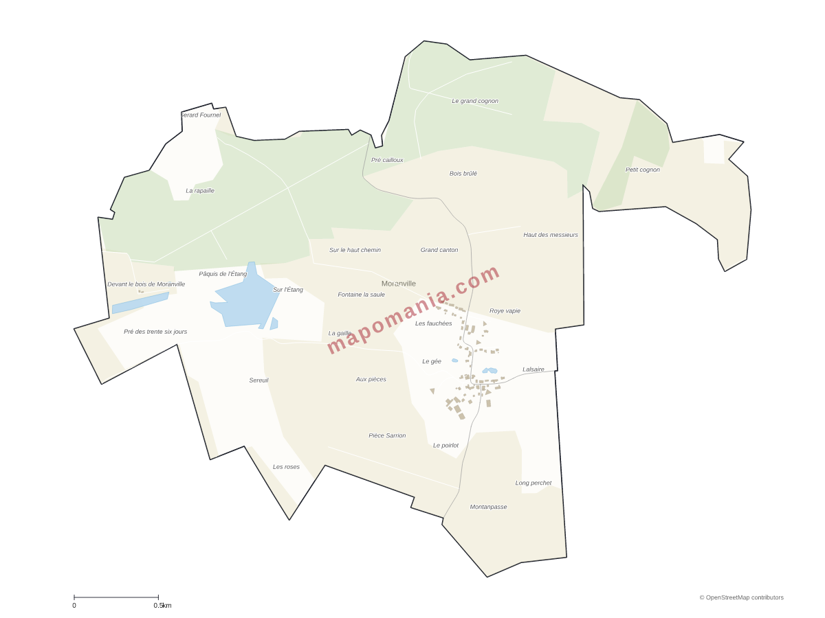 Carte de Moranville à personnaliser