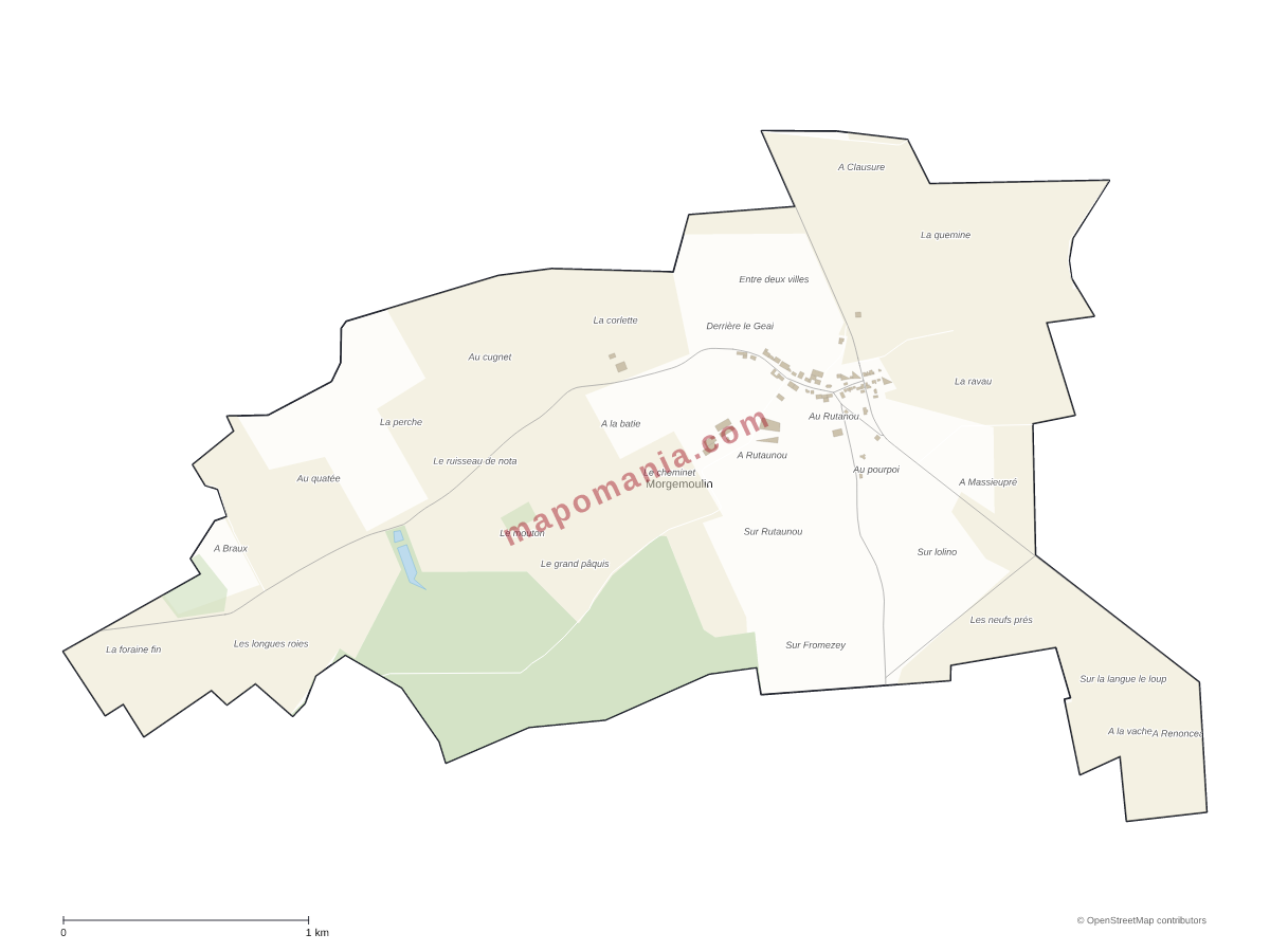 Carte de Morgemoulin à personnaliser
