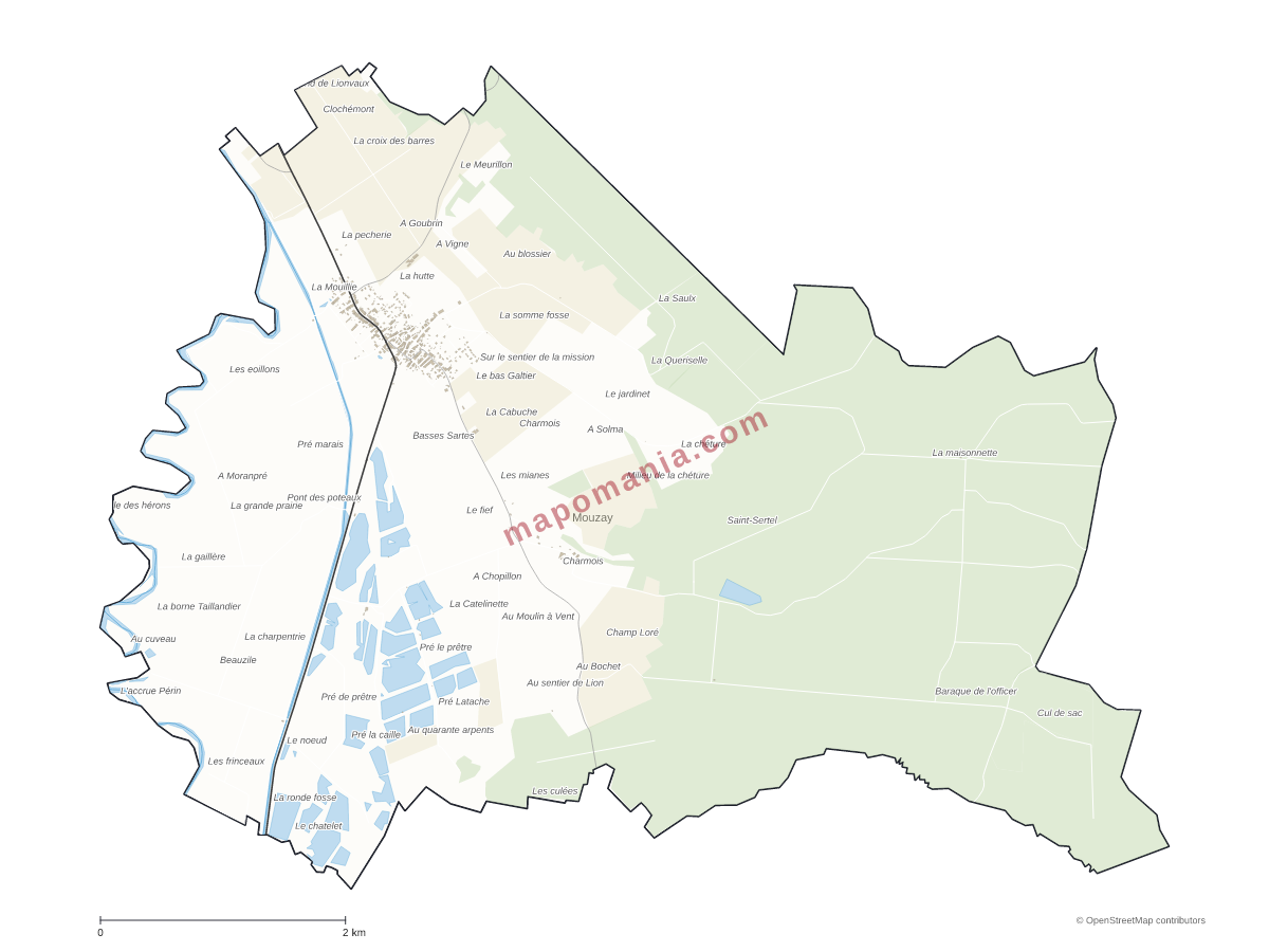 Carte de Mouzay à personnaliser