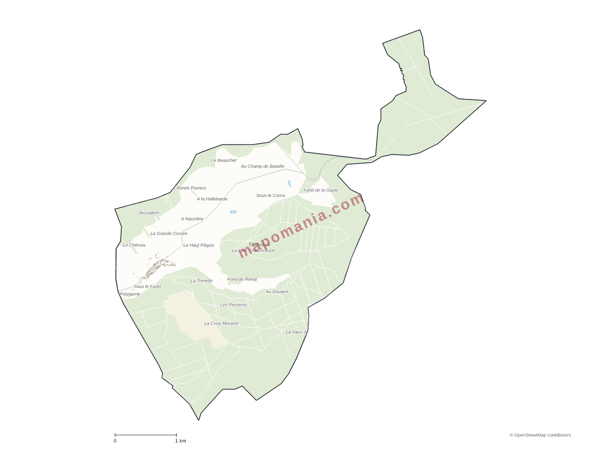 Carte de Murvaux à personnaliser