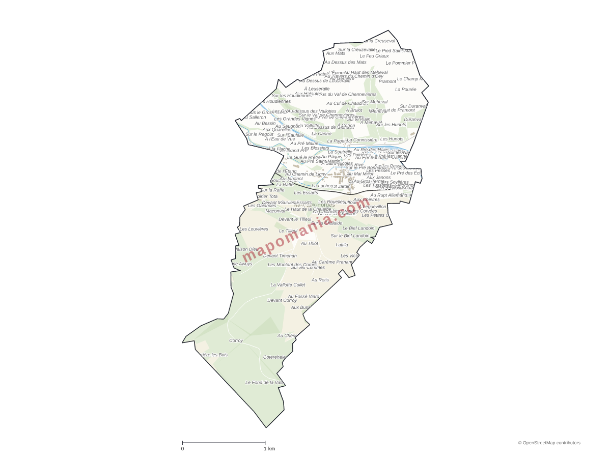 Carte de Naix-aux-Forges à personnaliser