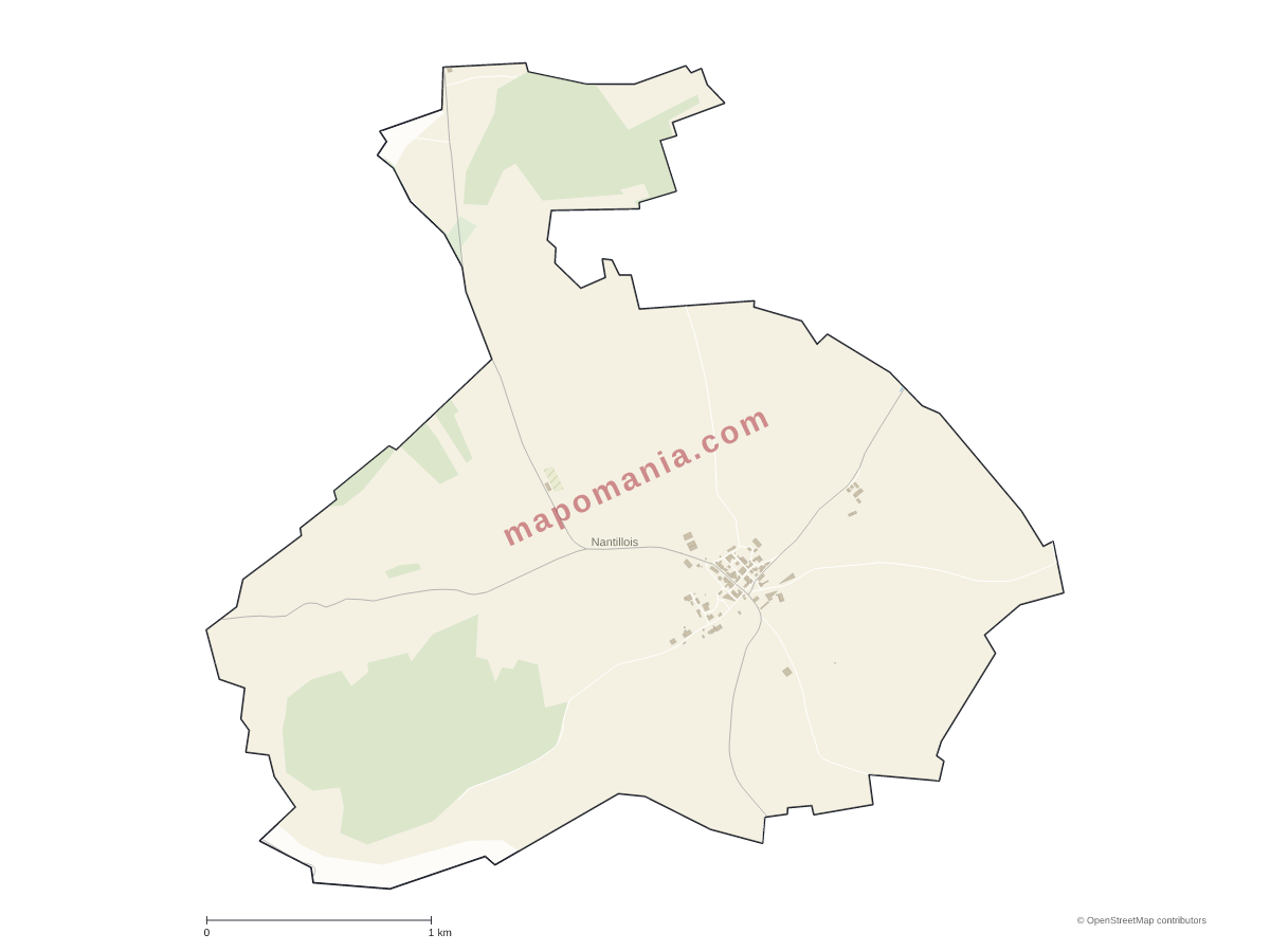 Carte de Nantillois à personnaliser