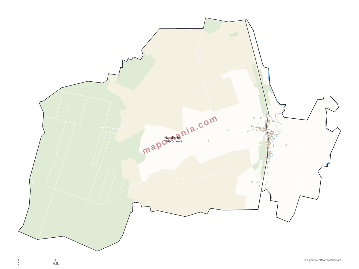 Carte de Neuville-lès-Vaucouleurs à personnaliser