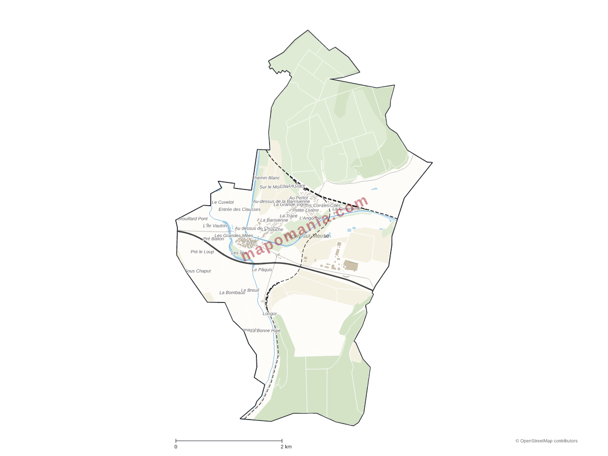 Carte de Pagny-sur-Meuse à personnaliser