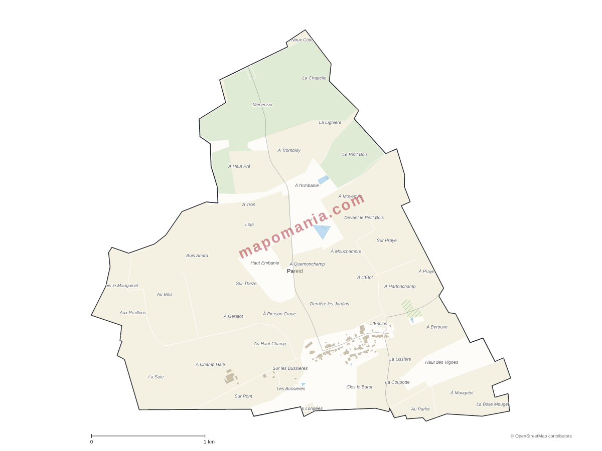 Carte de Pareid à personnaliser