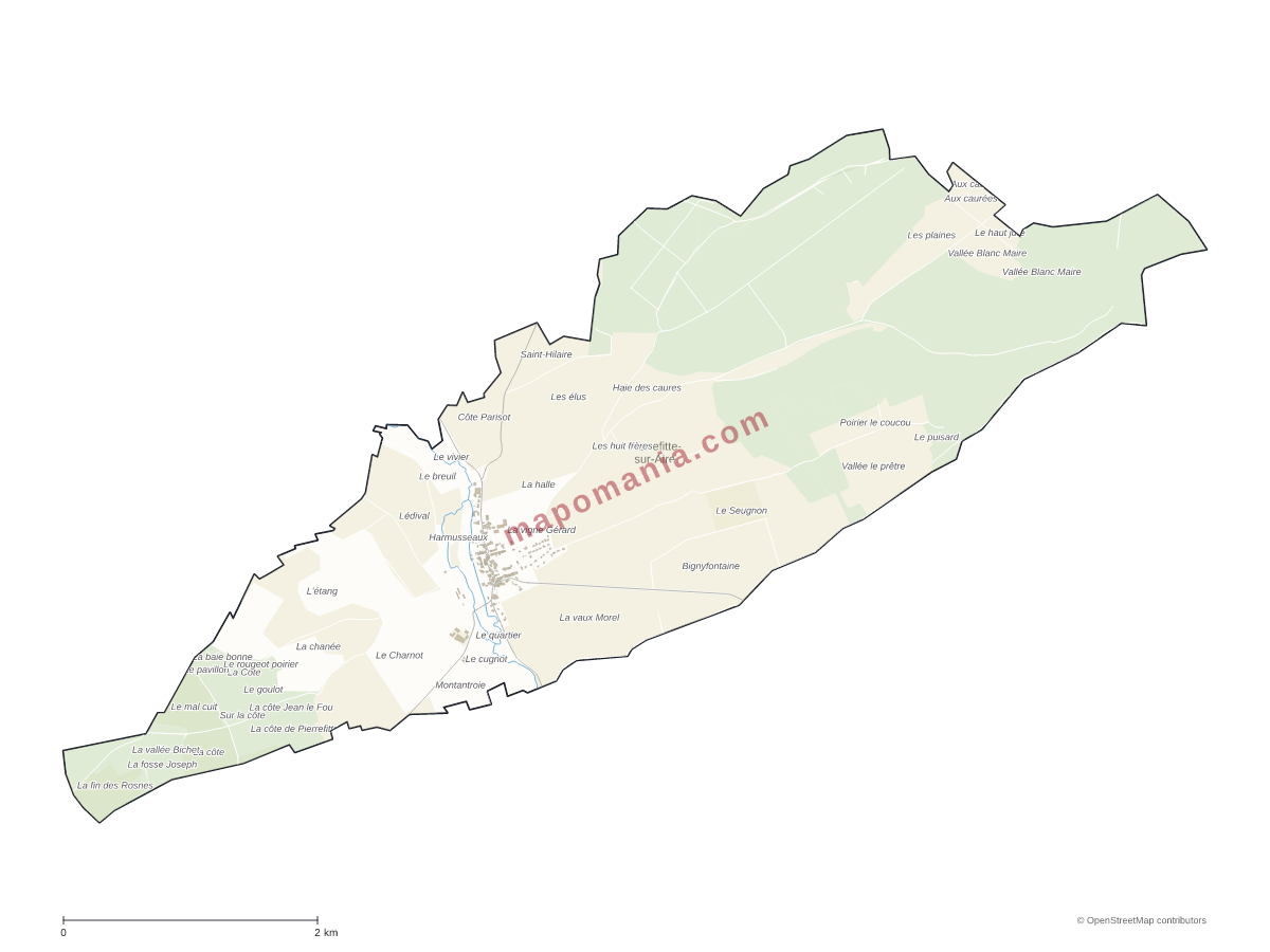 Carte de Pierrefitte-sur-Aire à personnaliser