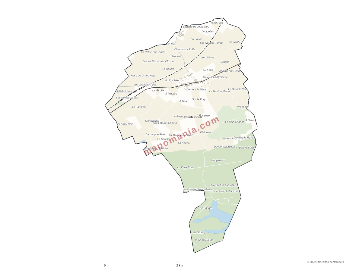 Carte de Rambucourt à personnaliser